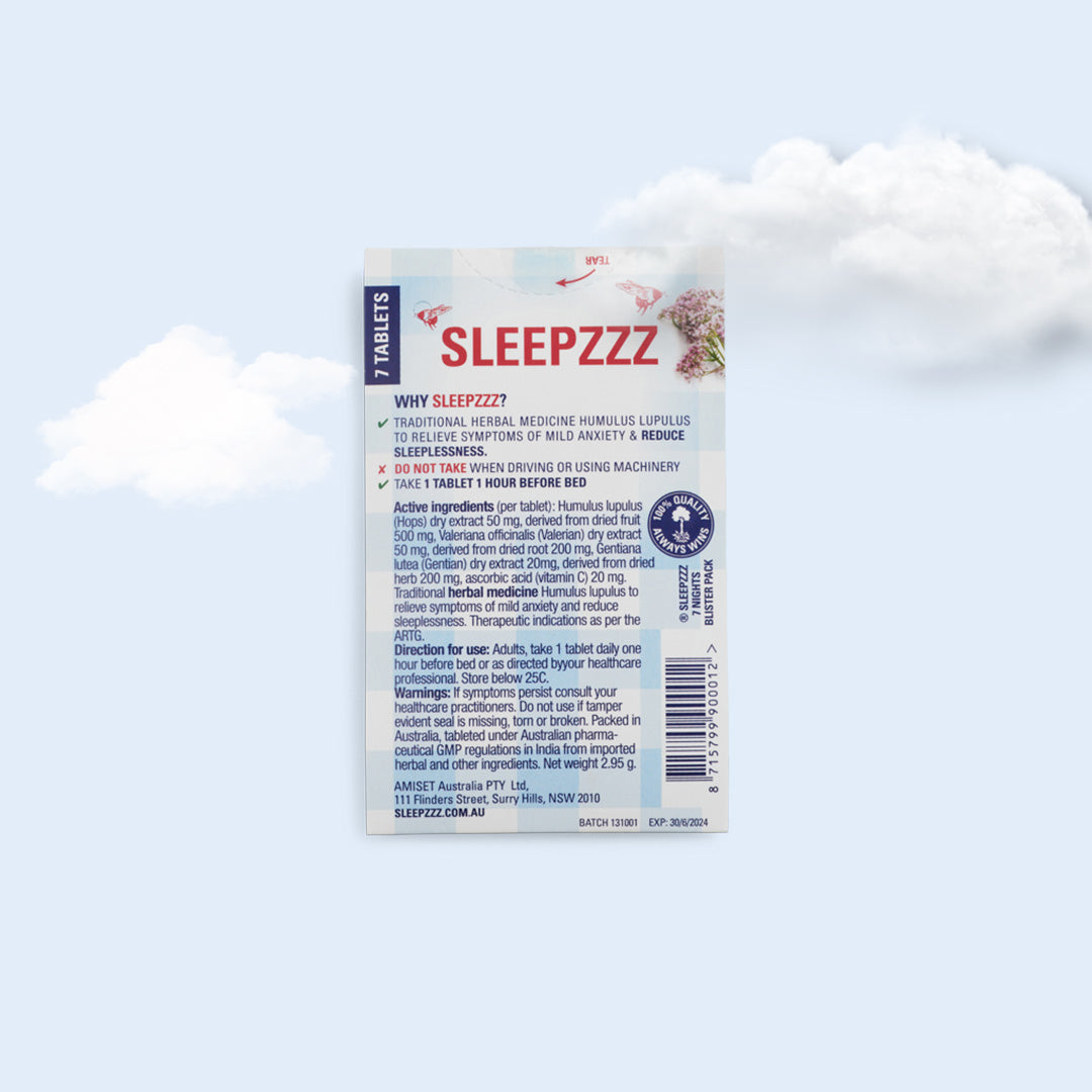 SLEEPZZZ 7 NACHTEN 5PK (5 blisterverpakkingen voor 5 weken) - helpt milde angst te verlichten om een ​​goede nachtrust te bevorderen
